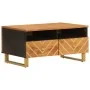 Solid mango wood black and brown coffee table 80x54x40 cm by vidaXL, Coffee table - Ref: Foro24-356796, Price: 97,84 €, Disco...
