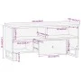 Mueble de TV madera maciza mango marrón y negro 100x33,5x46 cm de vidaXL, Muebles TV - Ref: Foro24-356799, Precio: 68,34 €, D...