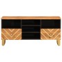 Mueble de TV madera maciza mango marrón y negro 100x33,5x46 cm de vidaXL, Muebles TV - Ref: Foro24-356801, Precio: 80,76 €, D...