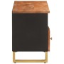 Mueble de TV madera maciza mango marrón y negro 100x33,5x46 cm de vidaXL, Muebles TV - Ref: Foro24-356801, Precio: 80,76 €, D...