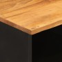 Mueble de TV madera maciza mango marrón y negro 100x33,5x46 cm de vidaXL, Muebles TV - Ref: Foro24-356801, Precio: 80,76 €, D...