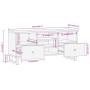 Mueble de TV madera maciza mango marrón y negro 100x33,5x46 cm de vidaXL, Muebles TV - Ref: Foro24-356801, Precio: 80,76 €, D...