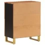 Mueble auxiliar madera maciza mango marrón/negro 60x33,5x75 cm de vidaXL, Aparadores - Ref: Foro24-356809, Precio: 129,23 €, ...