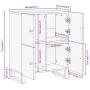 Mueble auxiliar madera maciza mango marrón/negro 60x33,5x75 cm de vidaXL, Aparadores - Ref: Foro24-356809, Precio: 129,23 €, ...