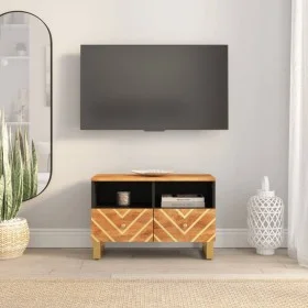 Mueble de TV madera de mango marrón negro 70x33,5x46 cm de vidaXL, Muebles TV - Ref: Foro24-356784, Precio: 62,47 €, Descuent...