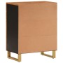 Mueble auxiliar madera maciza mango marrón/negro 60x33,5x75 cm de vidaXL, Aparadores - Ref: Foro24-356785, Precio: 129,70 €, ...