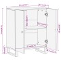 Mueble auxiliar madera maciza mango marrón/negro 60x33,5x75 cm de vidaXL, Aparadores - Ref: Foro24-356785, Precio: 129,70 €, ...