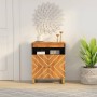 Mueble auxiliar madera maciza mango marrón/negro 60x33,5x75 cm de vidaXL, Aparadores - Ref: Foro24-356808, Precio: 109,76 €, ...