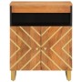 Mueble auxiliar madera maciza mango marrón/negro 60x33,5x75 cm de vidaXL, Aparadores - Ref: Foro24-356808, Precio: 109,76 €, ...