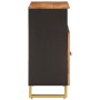 Mueble auxiliar madera maciza mango marrón/negro 60x33,5x75 cm de vidaXL, Aparadores - Ref: Foro24-356808, Precio: 109,76 €, ...