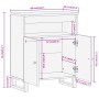 Mueble auxiliar madera maciza mango marrón/negro 60x33,5x75 cm de vidaXL, Aparadores - Ref: Foro24-356808, Precio: 109,76 €, ...