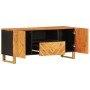 Mueble de TV madera maciza mango marrón y negro 105x33,5x46 cm de vidaXL, Muebles TV - Ref: Foro24-356797, Precio: 82,12 €, D...