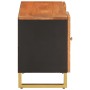 Mueble de TV madera maciza mango marrón y negro 105x33,5x46 cm de vidaXL, Muebles TV - Ref: Foro24-356797, Precio: 82,12 €, D...