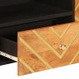 Mueble de TV madera maciza mango marrón y negro 105x33,5x46 cm de vidaXL, Muebles TV - Ref: Foro24-356797, Precio: 82,12 €, D...