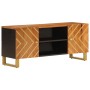 Mueble de TV madera maciza mango marrón y negro 105x33,5x46 cm de vidaXL, Muebles TV - Ref: Foro24-356783, Precio: 91,51 €, D...
