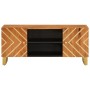 Mueble de TV madera maciza mango marrón y negro 105x33,5x46 cm de vidaXL, Muebles TV - Ref: Foro24-356783, Precio: 91,51 €, D...
