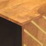 Mueble de TV madera maciza mango marrón y negro 105x33,5x46 cm de vidaXL, Muebles TV - Ref: Foro24-356783, Precio: 91,51 €, D...
