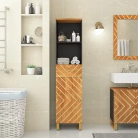 Mueble de baño madera maciza mango marrón negro 38x33,5x160 cm de vidaXL, Tocadores de baño - Ref: Foro24-356805, Precio: 134...