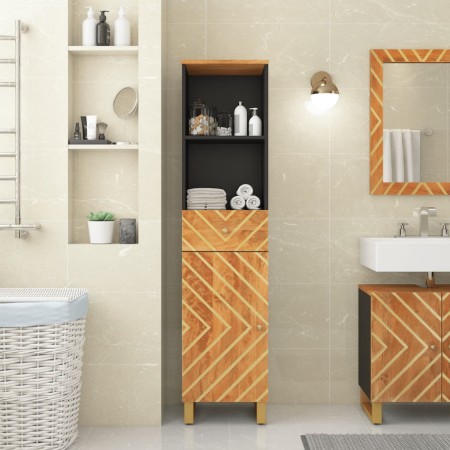 Mueble de baño madera maciza mango marrón negro 38x33,5x160 cm de vidaXL, Tocadores de baño - Ref: Foro24-356805, Precio: 136...