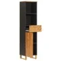 Mueble de baño madera maciza mango marrón negro 38x33,5x160 cm de vidaXL, Tocadores de baño - Ref: Foro24-356805, Precio: 134...