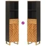 Mueble de baño madera maciza mango marrón negro 38x33,5x160 cm de vidaXL, Tocadores de baño - Ref: Foro24-356805, Precio: 134...