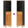 Mueble de baño madera maciza mango marrón negro 38x33,5x160 cm de vidaXL, Tocadores de baño - Ref: Foro24-356805, Precio: 136...
