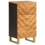 Mueble auxiliar madera maciza mango marrón/negro 40x33,5x75 cm de vidaXL, Aparadores - Ref: Foro24-356806, Precio: 70,97 €, D...