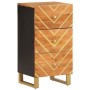 Mueble auxiliar madera maciza mango marrón/negro 40x33,5x75 cm de vidaXL, Aparadores - Ref: Foro24-356806, Precio: 71,64 €, D...