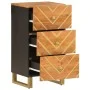 Mueble auxiliar madera maciza mango marrón/negro 40x33,5x75 cm de vidaXL, Aparadores - Ref: Foro24-356806, Precio: 70,97 €, D...