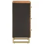 Mueble auxiliar madera maciza mango marrón/negro 40x33,5x75 cm de vidaXL, Aparadores - Ref: Foro24-356806, Precio: 70,97 €, D...