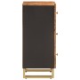Mueble auxiliar madera maciza mango marrón/negro 40x33,5x75 cm de vidaXL, Aparadores - Ref: Foro24-356806, Precio: 71,64 €, D...