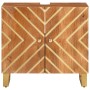 Mueble para lavabo de baño madera maciza mango marrón y negro de vidaXL, Tocadores de baño - Ref: Foro24-356802, Precio: 97,2...
