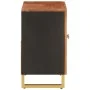 Mueble para lavabo de baño madera maciza mango marrón y negro de vidaXL, Tocadores de baño - Ref: Foro24-356802, Precio: 95,7...