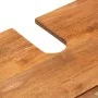 Mueble para lavabo de baño madera maciza mango marrón y negro de vidaXL, Tocadores de baño - Ref: Foro24-356802, Precio: 95,7...
