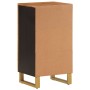 Mueble auxiliar madera maciza mango marrón/negro 40x33,5x75 cm de vidaXL, Aparadores - Ref: Foro24-356807, Precio: 91,08 €, D...
