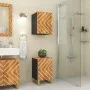Mueble de baño madera maciza mango marrón y negro 38x33,5x58 cm de vidaXL, Tocadores de baño - Ref: Foro24-356804, Precio: 46...