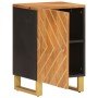 Mueble de baño madera maciza mango marrón y negro 38x33,5x58 cm de vidaXL, Tocadores de baño - Ref: Foro24-356804, Precio: 46...