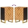 Mueble de baño madera maciza mango marrón y negro 38x33,5x58 cm de vidaXL, Tocadores de baño - Ref: Foro24-356804, Precio: 46...