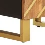 Mueble de baño madera maciza mango marrón y negro 38x33,5x58 cm de vidaXL, Tocadores de baño - Ref: Foro24-356804, Precio: 46...