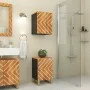 Mueble de baño de pared madera maciza mango marrón y negro de vidaXL, Tocadores de baño - Ref: Foro24-356803, Precio: 45,97 €...