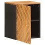 Mueble de baño de pared madera maciza mango marrón y negro de vidaXL, Tocadores de baño - Ref: Foro24-356803, Precio: 45,97 €...