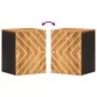 Mueble de baño de pared madera maciza mango marrón y negro de vidaXL, Tocadores de baño - Ref: Foro24-356803, Precio: 45,97 €...