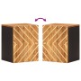 Mueble de baño de pared madera maciza mango marrón y negro de vidaXL, Tocadores de baño - Ref: Foro24-356803, Precio: 46,39 €...