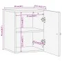 Mueble de baño de pared madera maciza mango marrón y negro de vidaXL, Tocadores de baño - Ref: Foro24-356803, Precio: 45,97 €...