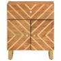 Mesita de noche madera maciza mango marrón y negro 50x33x60 c de vidaXL, Mesitas de noche - Ref: Foro24-356794, Precio: 63,91...