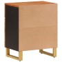 Mesita de noche madera maciza mango marrón y negro 50x33x60 c de vidaXL, Mesitas de noche - Ref: Foro24-356794, Precio: 63,91...
