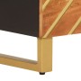 Mesita de noche madera maciza mango marrón y negro 50x33x60 c de vidaXL, Mesitas de noche - Ref: Foro24-356794, Precio: 63,91...