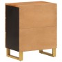 Mesita de noche madera maciza mango marrón y negro 50x33x60 c de vidaXL, Mesitas de noche - Ref: Foro24-356792, Precio: 122,5...