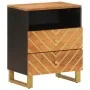 Solid mango wood nightstand brown and black 50x33x60 c by vidaXL, Nightstands - Ref: Foro24-356793, Price: 64,06 €, Discount: %
