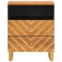 Mesita de noche madera maciza mango marrón y negro 50x33x60 c de vidaXL, Mesitas de noche - Ref: Foro24-356793, Precio: 64,60...